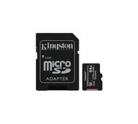 Kingston Canvas Select Plus 64 Go microSDXC UHS-I U1 V10 Classe 10, Lecture 100 Mo/s, Adaptateur SD Inclus, Résistant Chocs/Rayons X, Android