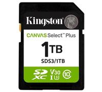 Kingston Carte SDXC Canvas Select Plus 1 To UHS-I U3 V30 150 Mo/s