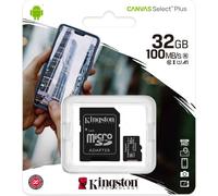 Kingston Canvas Select Plus - Carte mémoire flash (adaptateur microSDHC/SD intégré)
