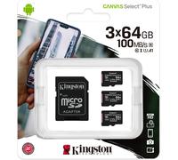 Kingston Canvas Select Plus - Carte mémoire flash (adaptateur microSDXC vers SD inclus)