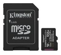 Kingston Canvas Select Plus - Carte mémoire flash (adaptateur microSDXC vers SD inclus(e)) - 512 Go - A1 / Video Class V30 / UHS Class 3 / Class10 - microSDXC UHS-I G
