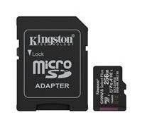 Kingston Canvas Select Plus - Carte mémoire flash (adaptateur SD inclus(e)) - 256 Go - A1 / Video Class V10 / UHS-I U1 / Class10 - microSDXC UHS-I
