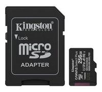 Kingston Canvas Select Plus - Carte mémoire flash (adaptateur SD inclus(e)) - 256 Go - A1 / Video Class V10 / UHS-I U1 / Class10 - microSDXC UHS-I G