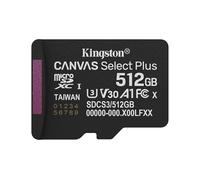 Kingston Canvas Select Plus Carte mémoire microSD 512GB micSDXC Gen3 150R A1 Adaptateur SD Non Inclus - SDCS3/512GBSP