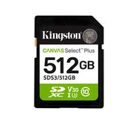 KINGSTON Canvas Select Plus Carte mémoire SDXC 512Go Gen3 150MB/s C10 UHS-I U3 V30