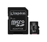 Kingston Canvas Select Plus Carte MIcro SD SDCS2/64GB-2P1A Class 10 (2x cards,SD Adaptateur inclus)