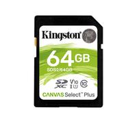 Kingston | Canvas Select Plus | UHS-I | 64 Go | SDXC | Mémoire flash classe 10