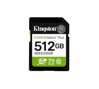 Kingston Carte mémoire SDXC Canvas Select Plus Gen3 512 Go 150 Mo/s C10 UHS-I U3 V30