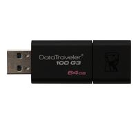 Kingston DataTraveler 100 G3 - Clé USB - 64 Go - USB 3.0 - noir