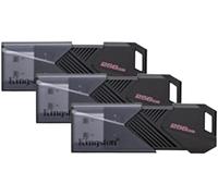Kingston DataTraveler Exodia Onyx Clé USB Flash Drive 3.2 Gen 1 DTXON/128GB- avec Capuchon rétractable élégant (Lot de 3)