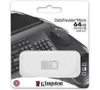 Kingston DataTraveler® Micro Clé USB 64 GB argent DTMC3G2/64GB USB 3.1 (Gen 1) G