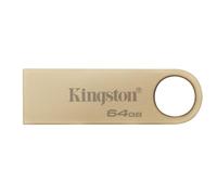 Kingston Technology DataTraveler 64Go 220Mo/s Clé USB 3.2 Gen 1 Métal SE9 G3, 64 Go, USB Type-A, 3.2 Gen 1 (3.1 Gen 1), 220 Mo/s, Sans capuchon, Or DT