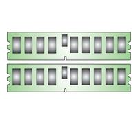Kingston - DDR2 - kit - 4 Go: 2 x 2 Go - DIMM 240 broches - 667 MHz / PC2-5300 - mémoire enregistré - ECC - pour Dell PowerEdge 2970, 6950, M605, M805, M905, R805, R905, SC1435