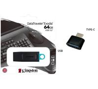 Kingston Exodia 64Gb 128Gb 256Gb Lecteurs flash USB 3.2 Mémoire Stick OTG FR