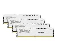 Kingston FURY Beast Blanc DDR5 128Go (4x32Go) 5200MT/s CL40 DIMM Mémoire pour PC de Gamer Kit de 4 Intel XMP - KF552C40BWK4-128
