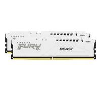 Kingston FURY Beast - DDR5 - kit - 64 Go: 2 x 32 Go - DIMM 288 broches - 6000 MHz / PC5-48000 - CL30 - 1.4 V - mémoire sans tampon - on-die ECC - blanc