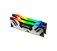 Kingston Fury Renegade RGB - Kit mémoire 96GB (2x48) DDR5-6000 CL32-38-38 noir/argent