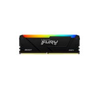Kingston FURY Beast RGB - DDR4 - module - 16 Go - DIMM 288 broches - 3600 MT/s / PC4-28800 - CL18 - 1.35 V - mémoire sans tampon - non ECC - noir G
