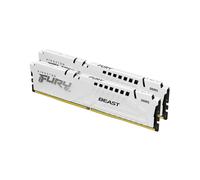 Kingston FURY Beast 64GB (2x32GB) DDR5 5200MT/s CL40 DIMM White XMP KF552C40BWK2-64, ODECC, Radiateur, 1.25V