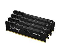 Kingston FURY Beast - DDR4 - kit - 64 Go: 4 x 16 Go - DIMM 288 broches - 3600 MHz / PC4-28800 - CL18 - 1.35 V - mémoire sans tampon - non ECC - noir