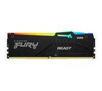 Kingston FURY Beast RGB - DDR5 - module - 32 Go - DIMM 288 broches - 6000 MHz / PC5-48000 - CL30 - 1.4 V - mémoire sans tampon - on-die ECC - noir