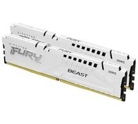 Kingston FURY Beast Blanc DDR5 64Go (2x32Go) 6400MT/s CL32 DIMM Mémoire pour PC de Gamer Kit de 2 Intel XMP - KF564C32BWK2-64
