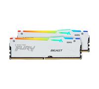 Kingston FURY Beast Blanc RGB 32Go (2x16Go) 5200MT/s DDR5 CL36 DIMM Mémoire pour PC de Gamer Kit de 2 AMD EXPO/ Intel XMP - KF552C36BWEAK2-32