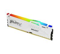 FURY Beast RGB - DDR5 - kit - 64 Go - DIMM 288 broches - 6000 MT/s / PC5-48000 - CL40 - 1.35 V - mémoire sans tampon - on-die ECC - blanc