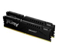Kingston FURY Beast - DDR5 - kit - 32 Go: 2 x 16 Go - DIMM 288 broches - 6000 MT/s / PC5-48000 - CL30 - 1.4 V - mémoire sans tampon - on-die ECC - noir