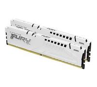 Kingston FURY Beast - DDR5 - kit - 32 Go: 2 x 16 Go - DIMM 288 broches - 6000 MT/s / PC5-48000 - CL36 - 1.35 V - mémoire sans tampon - on-die ECC - blanc Blanc G