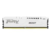 Kingston FURY Beast - DDR5 - module - 32 Go - DIMM 288 broches - 6400 MHz / PC5-51200 - CL32 - 1.4 V - mémoire sans tampon - on-die ECC - blanc Blanc G