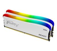Kingston FURY Beast - Édition spéciale RVB - DDR4 - kit - 32 Go: 2 x 16 Go - DIMM 288 broches - 1600 MHz / PC4-25600 - CL16 - 1.35 V - mémoire sans tampon - non ECC - blanc