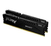 Kingston FURY Beast - DDR5 - kit - 64 Go: 2 x 32 Go - DIMM 288 broches - 2600 MHz / PC5-41600 - CL40 - 1.25 V - mémoire sans tampon - on-die ECC - noir