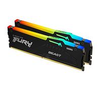 Kingston FURY Beast Noir RGB 32Go (2x16Go) 5600MT/s DDR5 CL40 DIMM Mémoire pour PC de Gamer Kit de 2 Intel XMP - KF556C40BBAK2-32