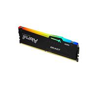 Kingston FURY Beast Noir RGB 8Go 5200MT/s DDR5 CL36 DIMM Mémoire pour PC de Gamer Module Simple AMD EXPO/ Intel XMP - KF552C36BBEA-8