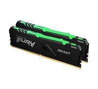 Kingston FURY Beast RGB 16GB (2x8GB) 3600MT/s DDR4 CL17 Mémoire Kit pour PC Kit de 2 KF436C17BBAK2/16