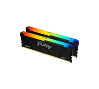 Kingston FURY Beast RGB 16GB (2x8GB) DDR4 3600MT/s CL17 DIMM - Mémoire PC 288-pin, tension 1.35V, Compatible Intel XMP 2.0 et AMD Ryzen