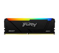 Kingston Mémoire RAM DDR4 FURY Beast RGB 32 Go 3600 MT/s CL18 DIMM 288 broches Noir