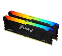 Kingston FURY Beast RGB - DDR4 - kit - 32 Go: 2 x 16 Go - DIMM 288 broches - 3600 MT/s / PC4-28800 - CL18 - 1.35 V - mémoire sans tampon - non ECC - noir