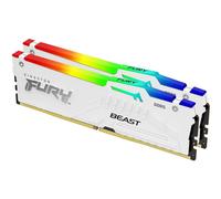 Kingston Fury Beast RGB - Kit mémoire 64GB (2x32) DDR5-6400 CL32-39-39 blanc