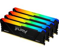 Kingston FURY Beast RGB - DDR4 - kit - 64 Go: 4 x 16 Go - DIMM 288 broches - 3600 MT/s / PC4-28800 - CL18 - 1.35 V - mémoire sans tampon - non ECC - noir G