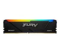 Kingston FURY Beast RGB - DDR4 - kit - 64 Go: 4 x 16 Go - DIMM 288 broches - 3600 MT/s / PC4-28800 - CL18 - 1.35 V - mémoire sans tampon - non ECC - noir G