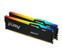 Kingston FURY Beast RGB - DDR5 - kit - 16 Go: 2 x 8 Go - DIMM 288 broches - 6000 MHz / PC5-48000 - CL30 - 1.4 V - mémoire sans tampon - on-die ECC - noir G