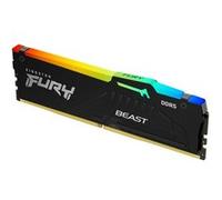 Kingston FURY Beast RGB - DDR5 - module - 16 Go - DIMM 288 broches - 5200 MT/s / PC5-41600 - CL40 - 1.25 V - mémoire sans tampon - on-die ECC G