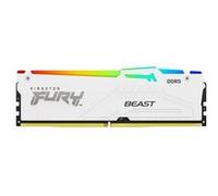 Kingston FURY Beast RGB - DDR5 - module - 16 Go - DIMM 288 broches - 5600 MT/s / PC5-44800 - CL40 - 1.25 V - mémoire sans tampon - on-die ECC - blanc Blanc G