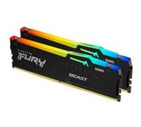 Kingston FURY Beast RGB - DDR5 - module - 32 Go - DIMM 288 broches - 5600 MT/s / PC5-44800 - CL36 - 1.25 V - mémoire sans tampon - on-die ECC G