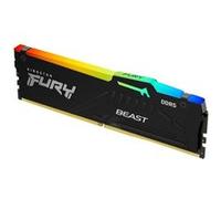 Kingston FURY Beast RGB - DDR5 - module - 32 Go - DIMM 288 broches - 6000 MHz / PC5-48000 - CL30 - 1.4 V - mémoire sans tampon - on-die ECC - noir G