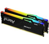 Kingston FURY Beast RGB Mémoire pour PC DDR5 16 GB 2 x 8 GB non-ECC 5200 MHz DIMM 288 broches CL40 KF552C40BBAK2-16