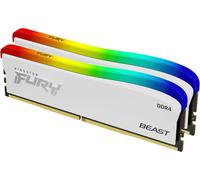 Kingston FURY Beast - RGB Special Edition - DDR4 - Kit - 32 Go : 2 x 16 Go - DIMM 288 broches - 3600 MHz / PC4-28800 - CL18 - 1.35 V - sans tampon - non-ECC - blanc