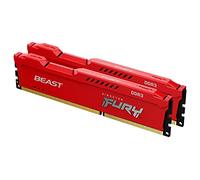 Kingston FURY Beast Rouge 16GB (2x8GB) 1600MHz DDR3 CL10 Mémoire Kit pour PC Kit de 2 KF316C10BRK2/16